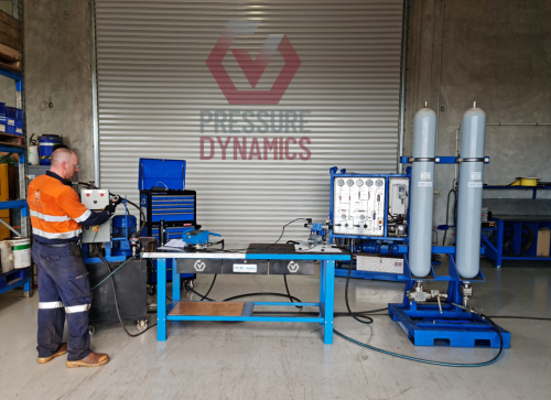 Pressure Dynamics hose procedure development worker testing equipment hydraulic systems safety compliance